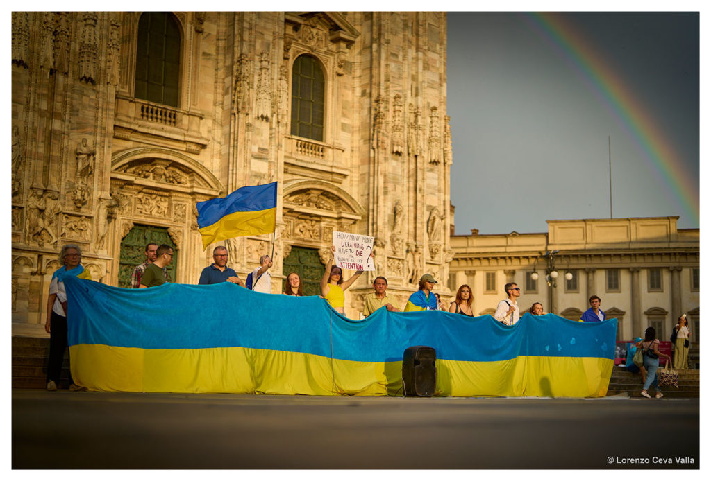 Ukraine protests Milan Italy