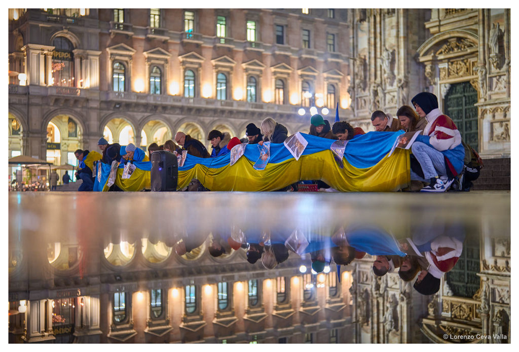 Ukraine protests Milan Italy