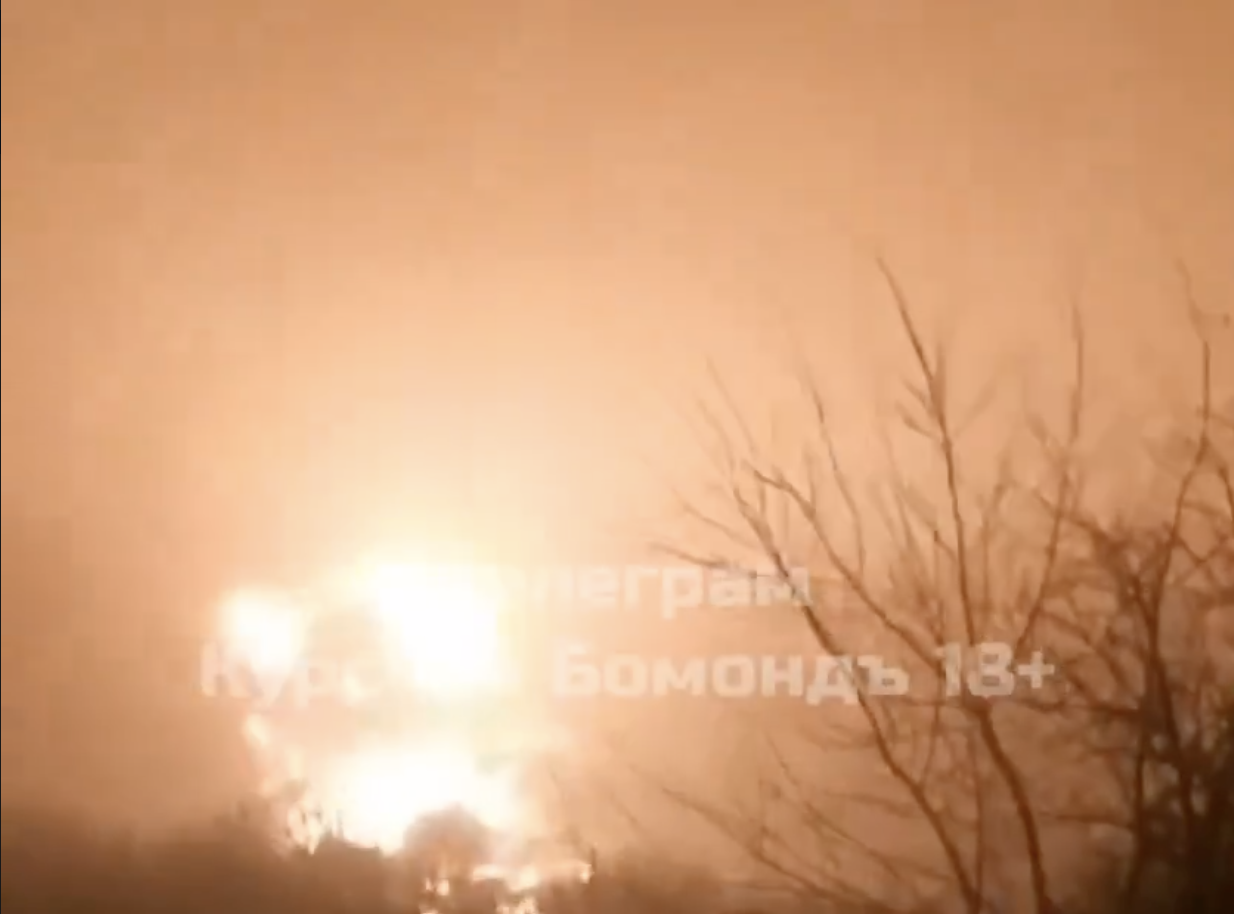 Russia’s Kursk fuel depot ablaze after suspected Ukrainian drone attack (videos)