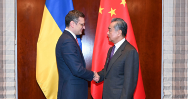 Foreign ministers Dmytro kuleba of Ukraine and Wang Yi of China. Photo: fmprc.gov.cn