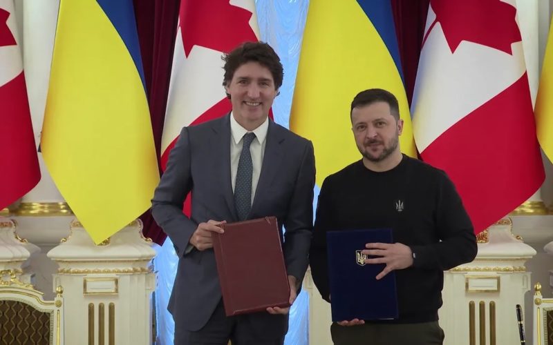 Trudeau in Kyiv Ukraine Canada security deal