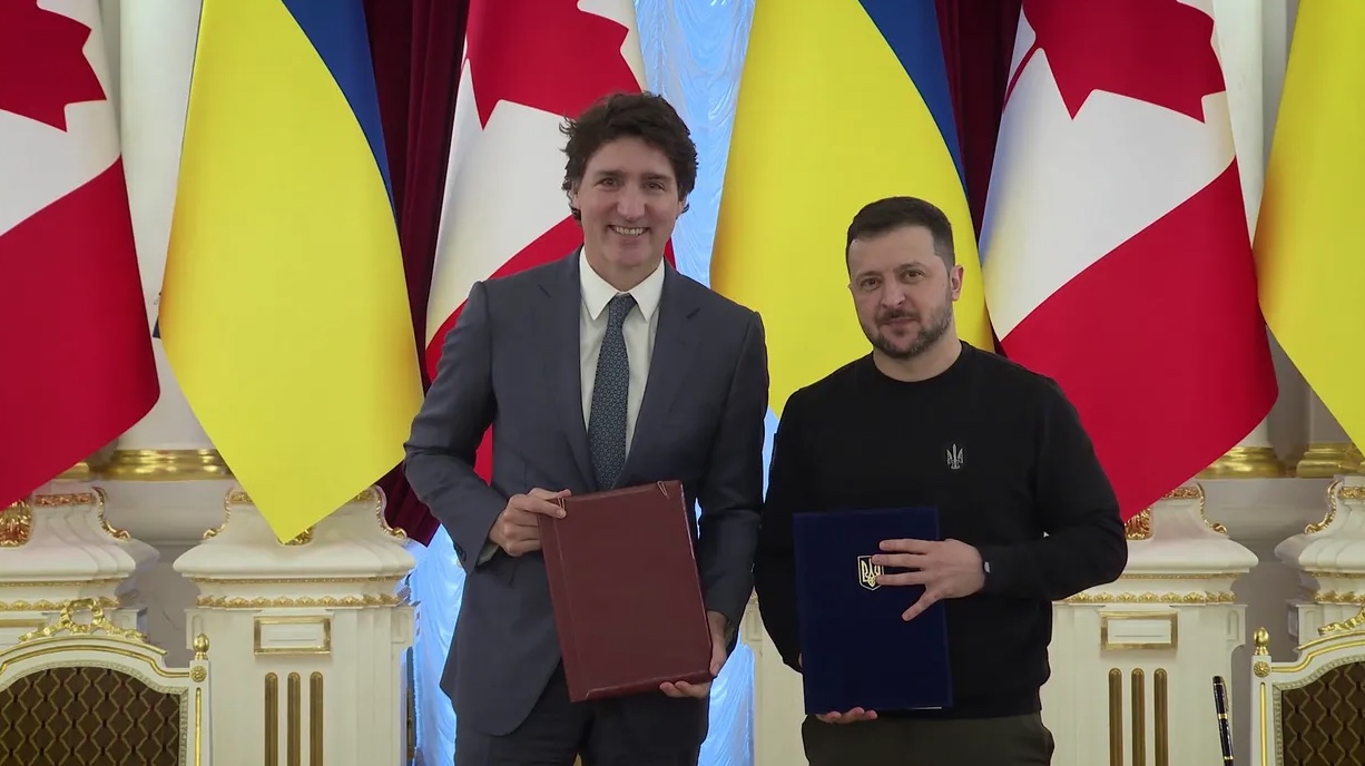 Trudeau in Kyiv Ukraine Canada security deal