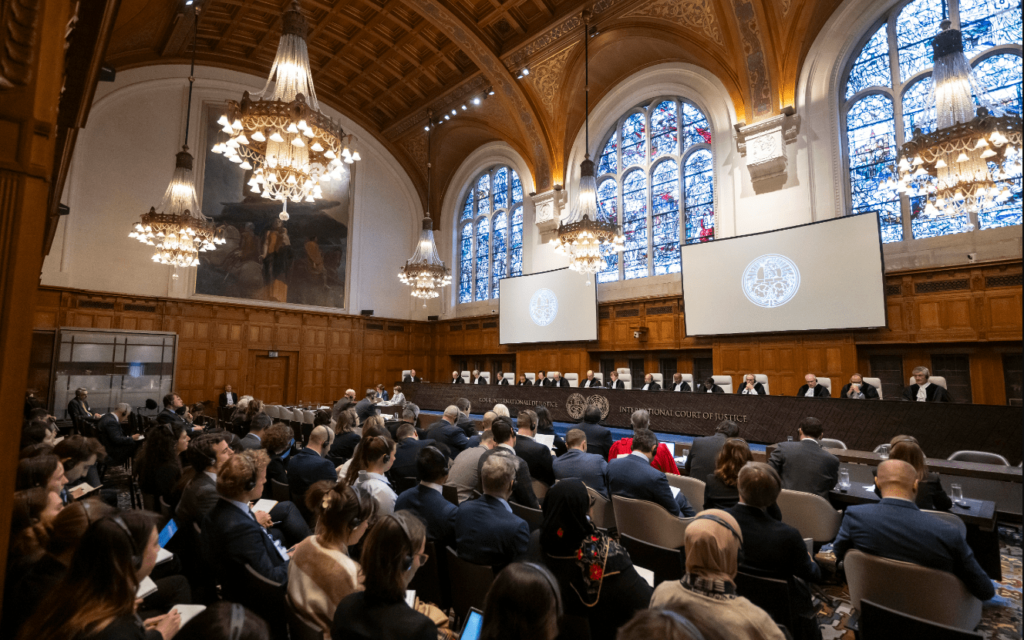 View of the ICJ courtroom. Photo: UN Photo/ICJ-CIJ/Frank van Beek. 