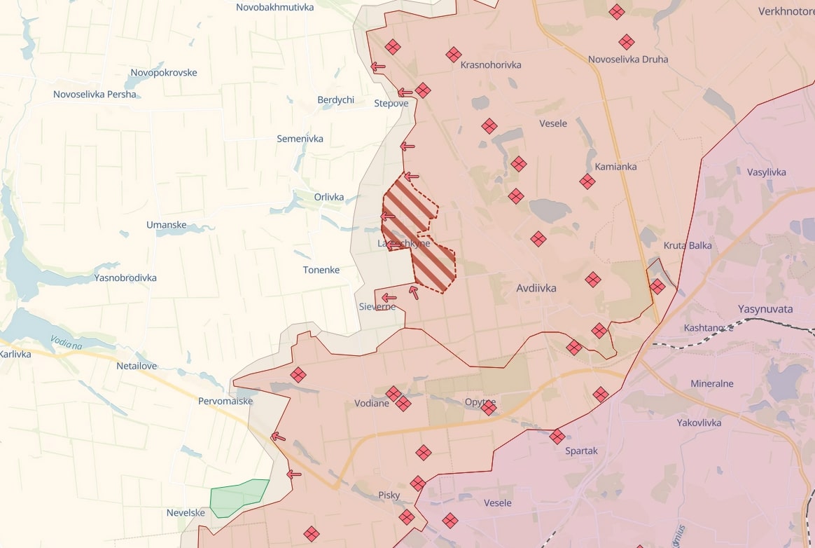 Russian occupiers capture Lastochkyne village west of Avdiivka