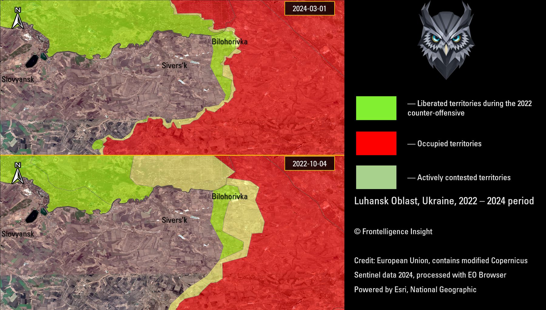 Bilohorivka ground control Ukrainian front