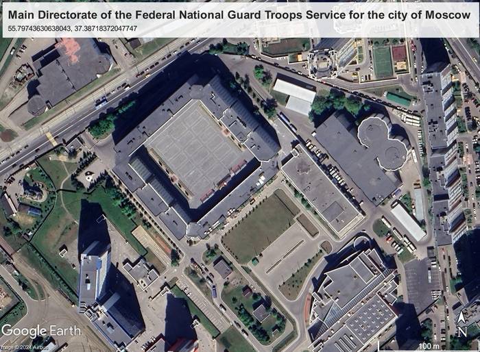 FSB station near Crocus city hall satellite image