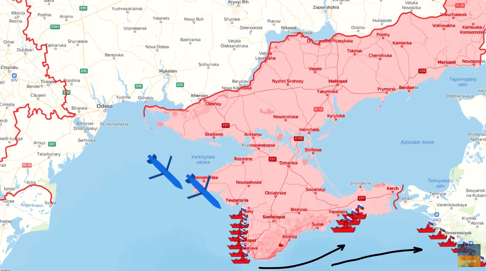 Ukraine storm shadow strike Russian ships crimea