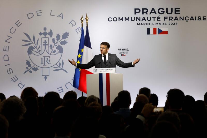 Macron says Ukraine’s allies must not be cowards, rise up to historic challenge