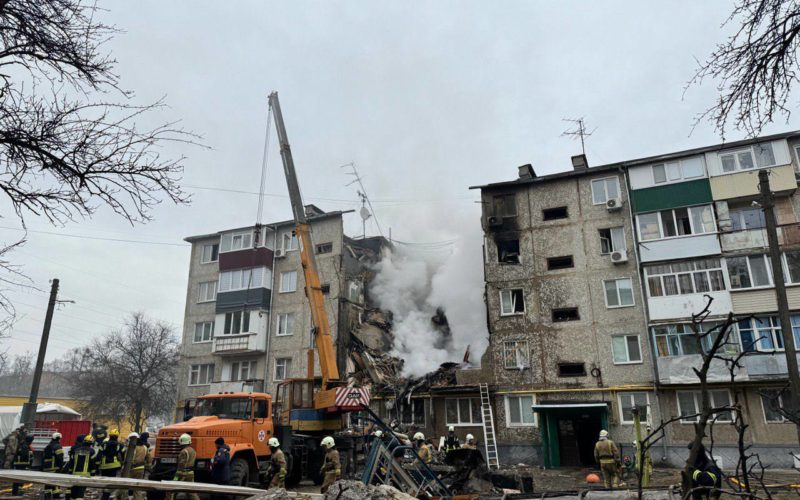 Russian drone strike kills 2 in Sumy apartment building, rescue ongoing
