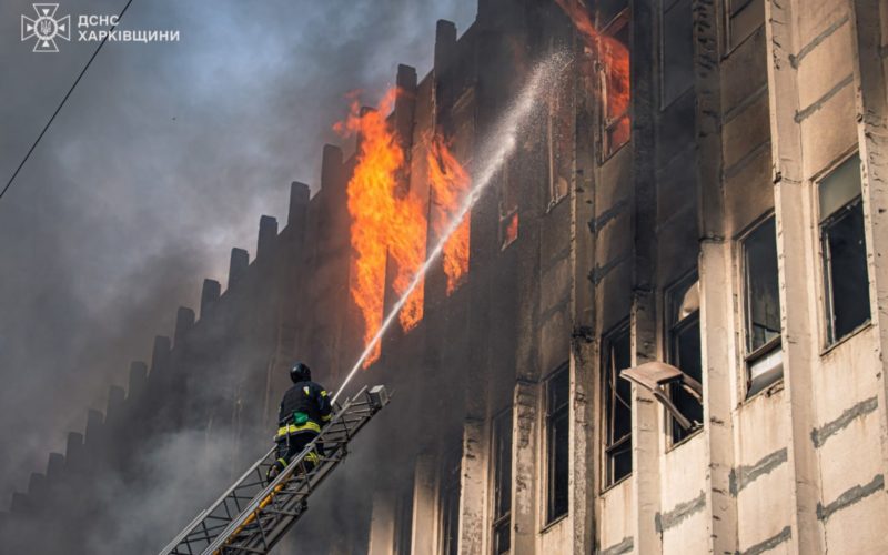 Russian missile strikes Kharkiv printing facility, killing 5 and trapping 10 under rubble