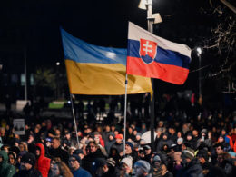 protest in slovakia against foreign policy march 2024