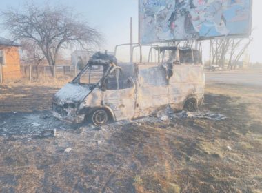 Vovchansk burnt car march 2024