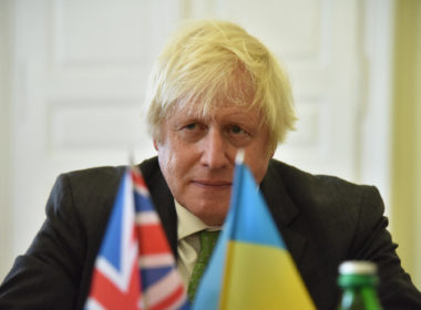 Former UK Prime Minister, Boris Johnson attends the awarding ceremony as he was awarded the honorary title of 'Doctor Honoris Causa of Ivan Franko National University of Lviv' in Lviv, Ukraine on September 9, 2023.