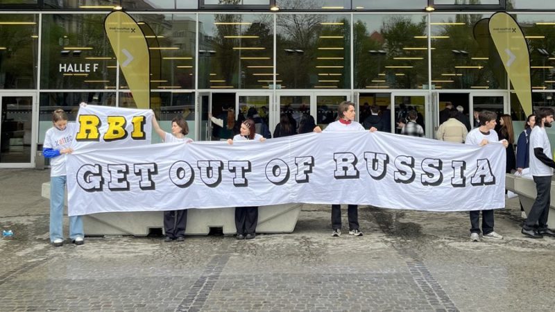 Renewed Protests In Vienna Urging Raiffeisen Bank International To Pull ...