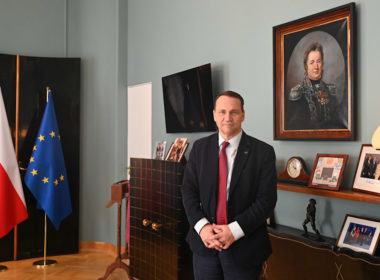 Polish Foreign Minister Radosław Sikorski in his office in Warsaw. Photo: Daniel Biskup/BILD