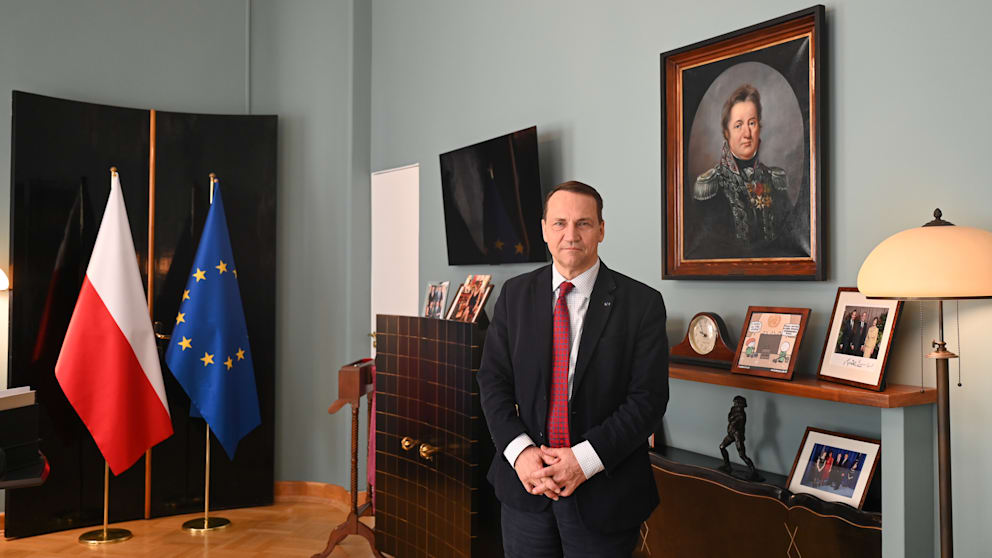 Polish Foreign Minister Radosław Sikorski in his office in Warsaw. Photo: Daniel Biskup/BILD