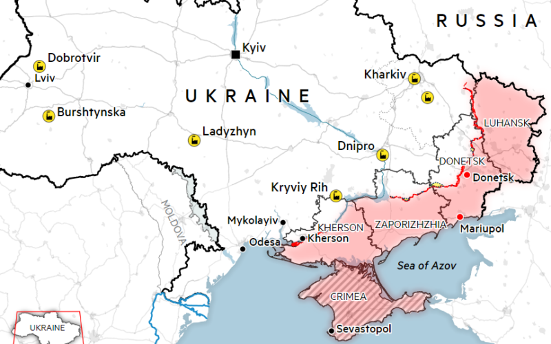 damaged thermal power plants in Ukraine april 2024.