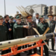 IRGC aerospace chief Hajizadeh showed Russian Security Council Secretary Sergey Shoigu an array of Iranian arms, including the Shahed-136 kamikaze drone in 2023. Photo: Russian Defense Ministry