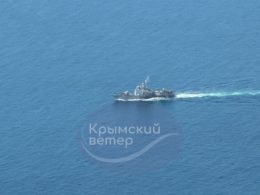 media russia withdraws two black sea fleet's missile corvettes from sevastopol russian tarantul-iii-class corvette leaving occupied 27 may 2024 telegram/krymsky veter