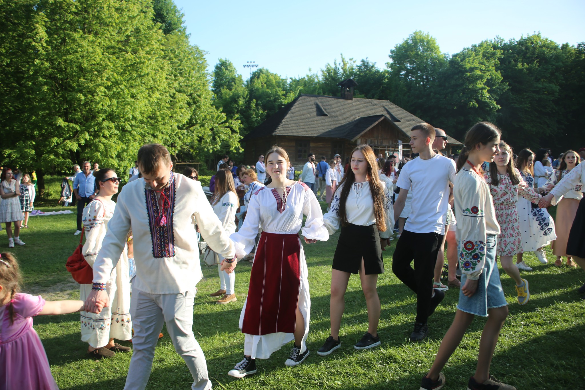 Shevchenko Grove Lviv Ukraine 2024 celebrations dancing