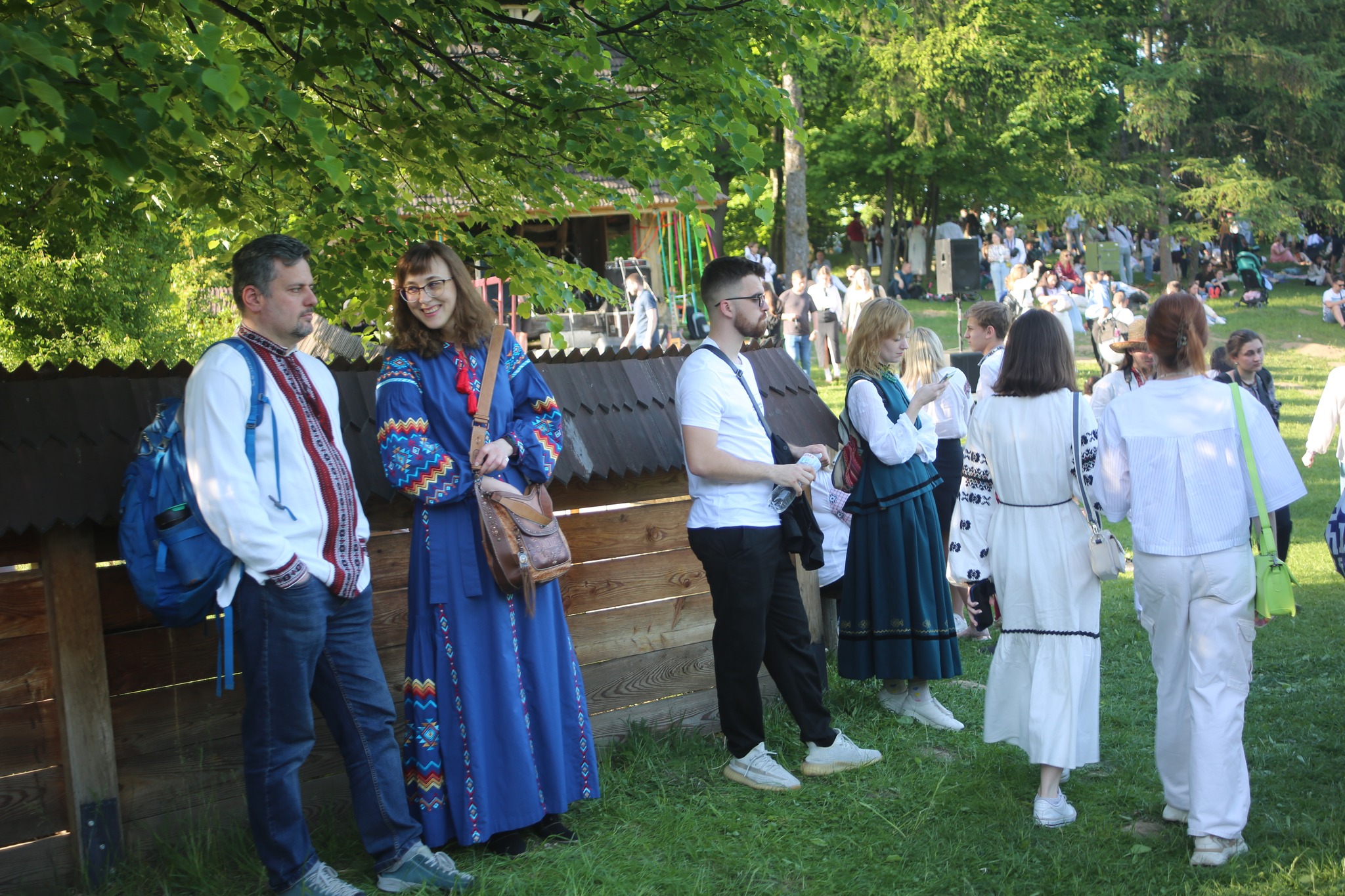 Shevchenko Grove Easter 2024 Lviv Ukraine embroidered shirts Ukrainians