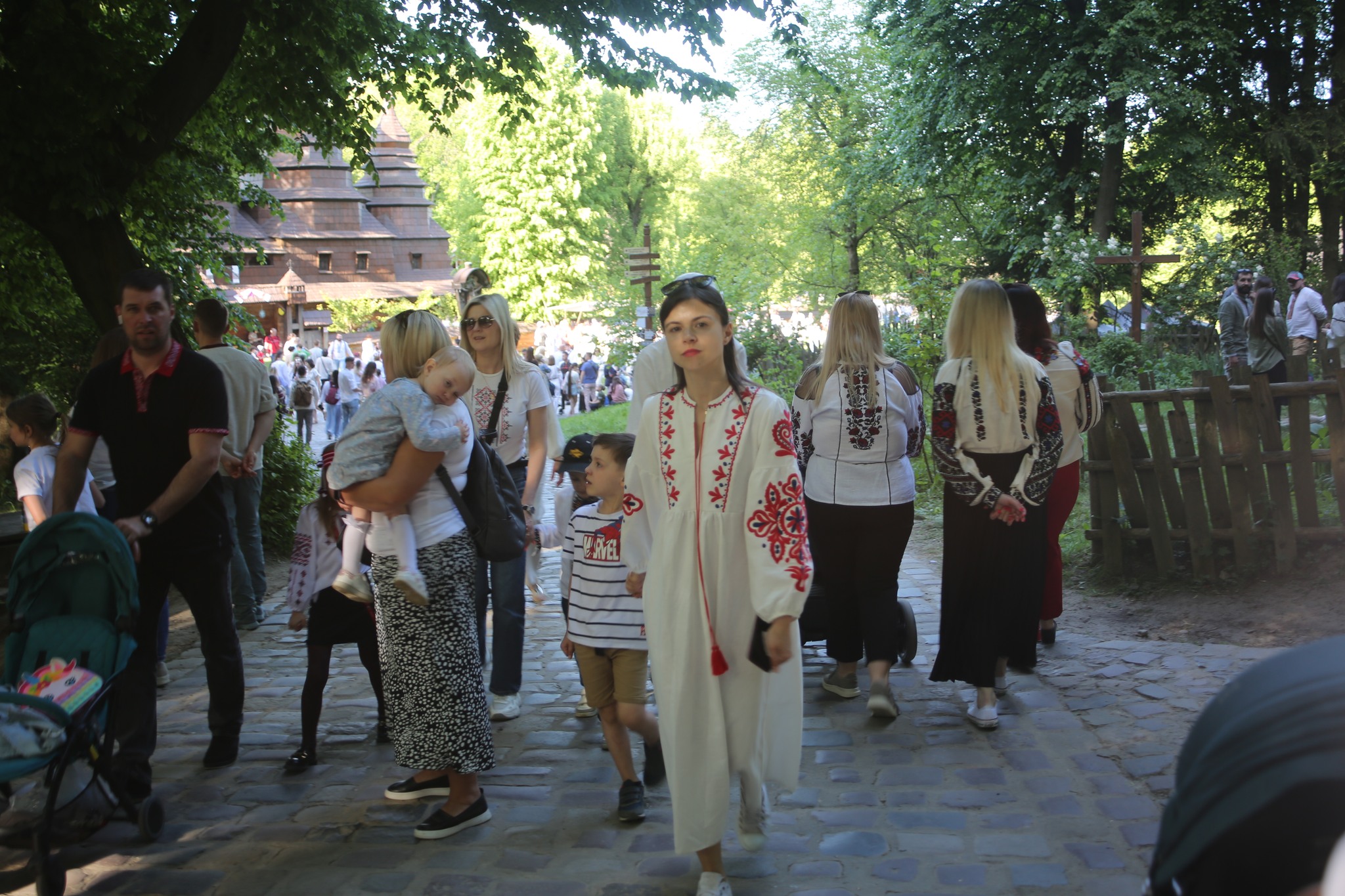 Shevchenko Grove hayivky Easter 2024 Lviv Ukrainian woman