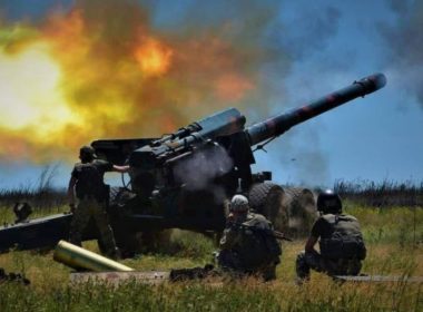 Ukrainian forces fighting against Russian aggression.