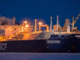 uk imposes new sanctions russian lng sector russia's icebreaking carrier christophe de margerie named after complets her first loading cargo yamal plant 8 december 2017 safety4seacom/ christophe-de-margerie-novatek