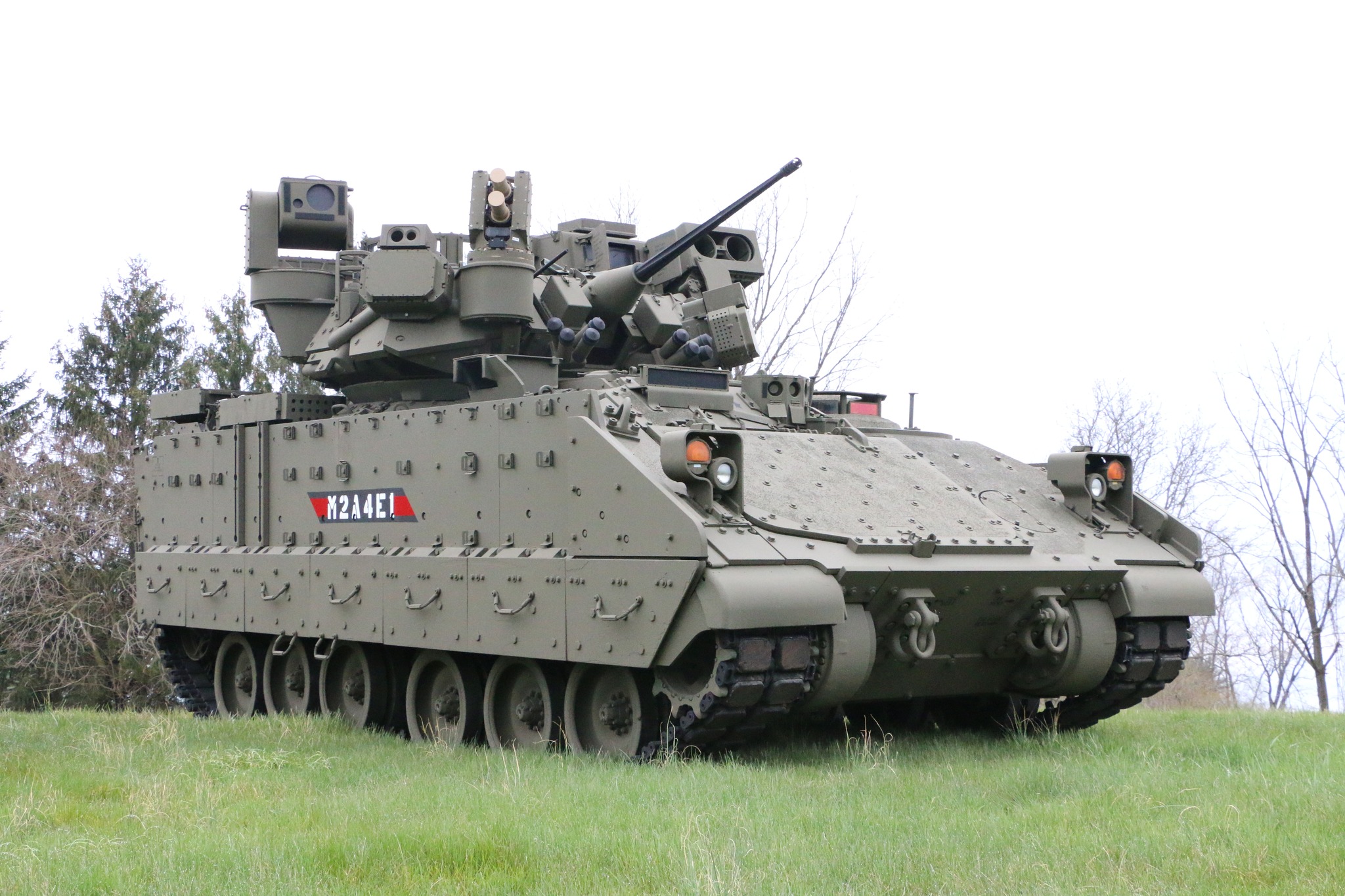 The M2A4E1 Bradley variant at Saco, Maine.