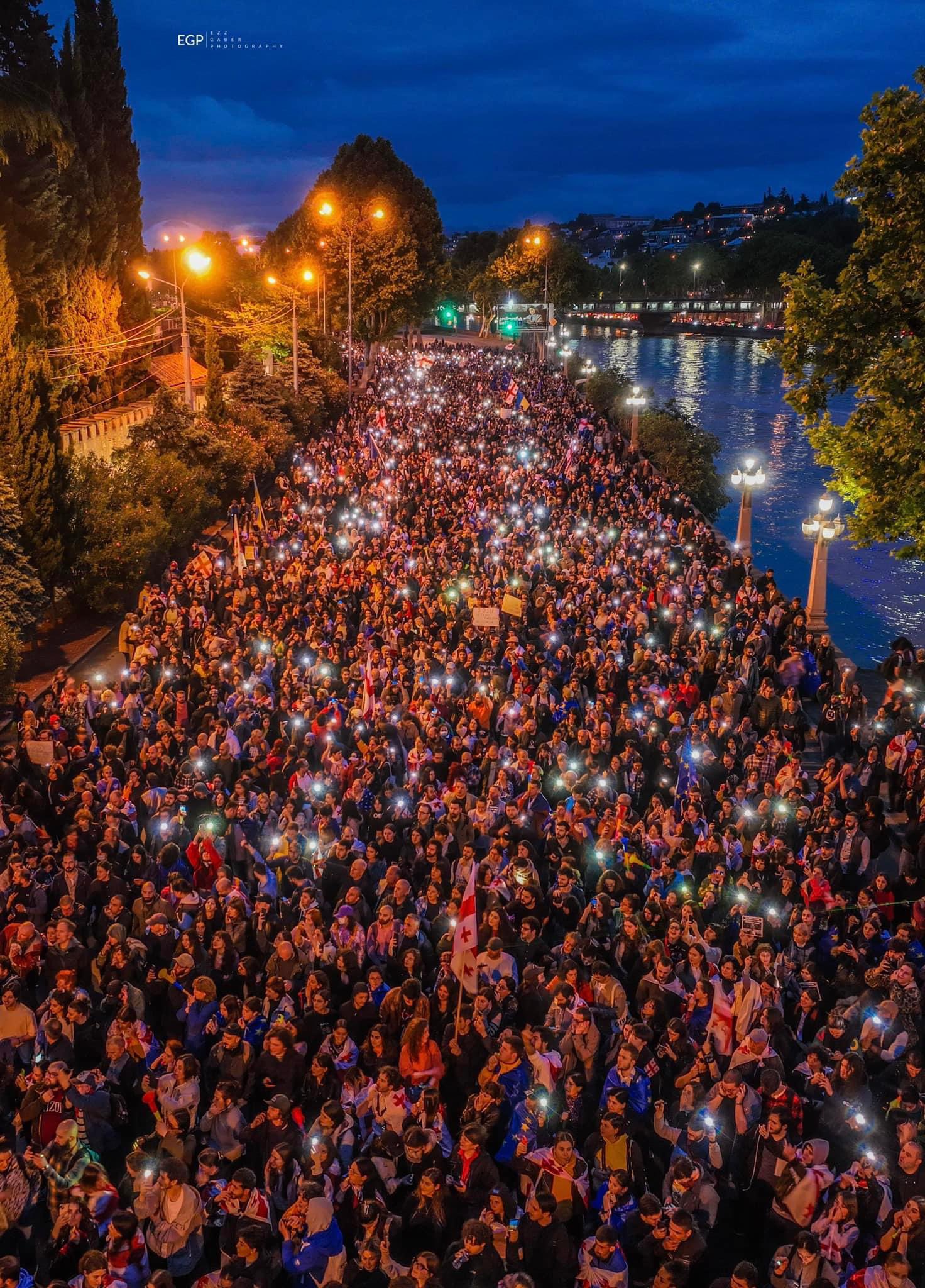 Georgia protests EU Russia foreign agents