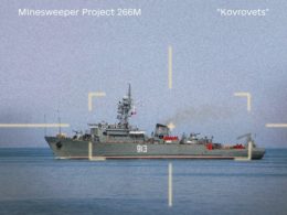 ukraine destroyed russian black sea fleet's minesweeper kovrovets mine sweeper