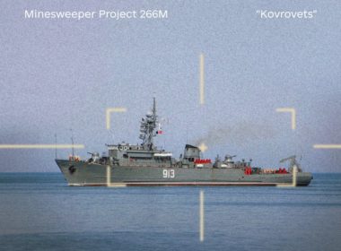 ukraine destroyed russian black sea fleet's minesweeper kovrovets mine sweeper