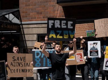 Azovstal free protests Seattle USA dispora