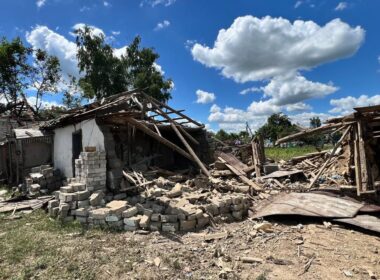 Aftermath of Russian strikes in Donetsk Oblast.