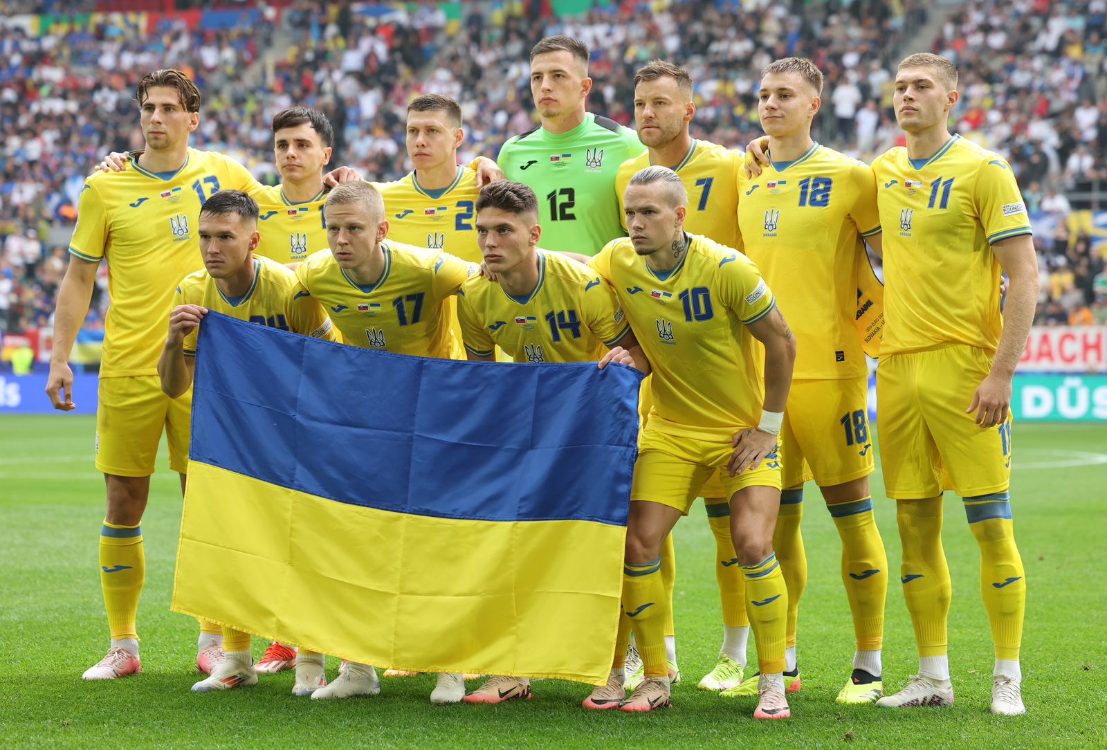 The Ukrainian national football team. Source: Volodymyr Zelenskyy/FB