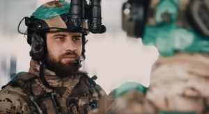 A Ukrainian soldier from the assault brigade. Screenshot from Reporting from Ukraine video.