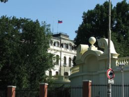 media eight eu countries call restricting russian diplomats' movement embassy federation prague czechia 960px-russian_embassy_prague_2355