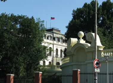 media eight eu countries call restricting russian diplomats' movement embassy federation prague czechia 960px-russian_embassy_prague_2355