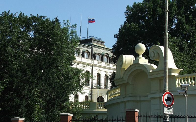 media eight eu countries call restricting russian diplomats' movement embassy federation prague czechia 960px-russian_embassy_prague_2355