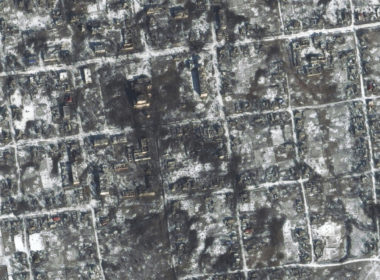 This satellite image provided by Maxar Technologies shows damaged areas in Petrivka of the Donetsk Oblast, Ukraine, illustrative image. Photo via Eastnews.ua.