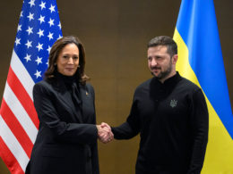 US Vice President Kamala Harris and President of Ukraine Volodymyr Zelenskyy. Photo via Eastnews.ua.