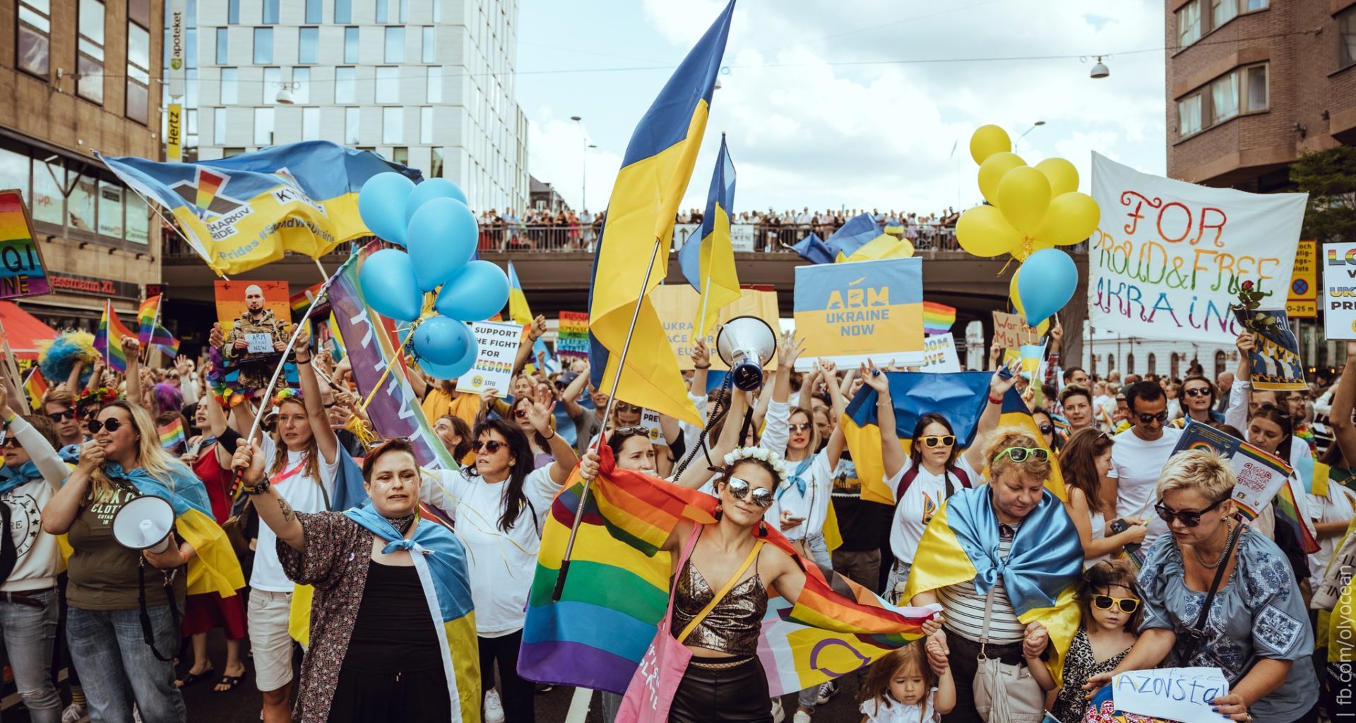 Ukrainians at a Pride March