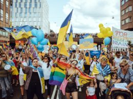 Ukrainians at a Pride March