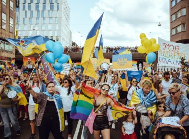 Ukrainians at a Pride March