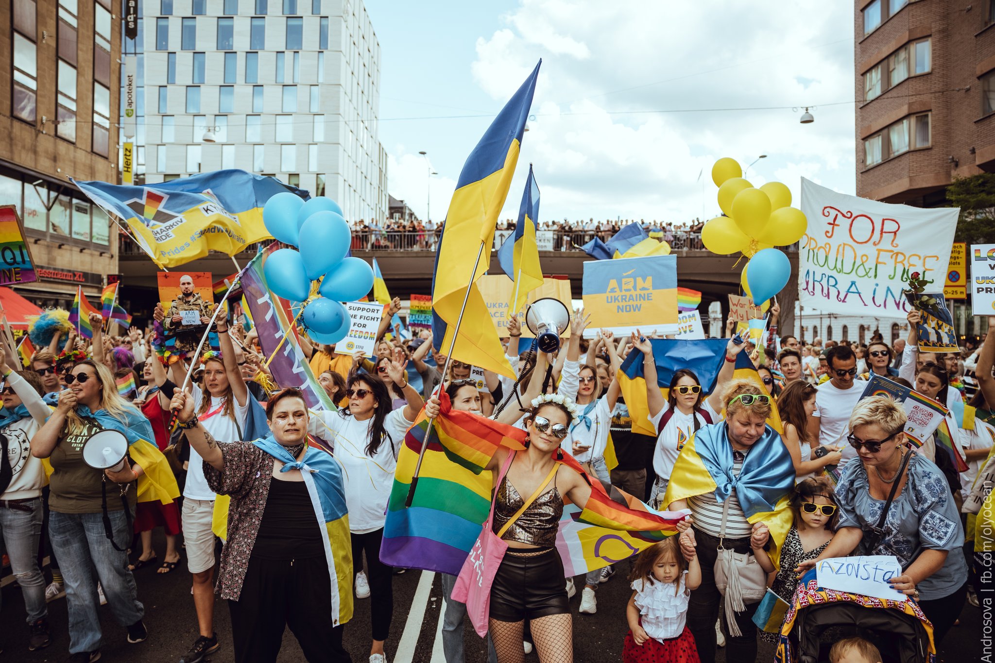 Ukrainians at a Pride March