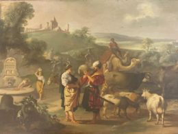 ukrainian border guards aid recovery 17th century dutch artwork missing since 2005 robbery jan linsen's painting eliezer rebecca well dated 1629 dpsugovua linsen