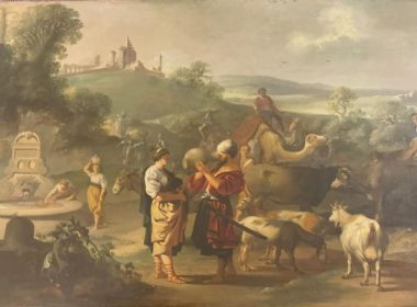 ukrainian border guards aid recovery 17th century dutch artwork missing since 2005 robbery jan linsen's painting eliezer rebecca well dated 1629 dpsugovua linsen