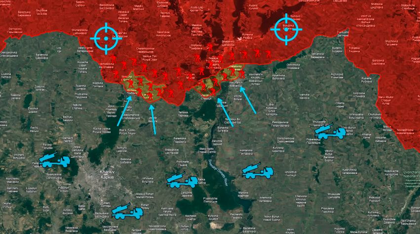 Vovchansk Kharkiv Oblast HIMARS strikes over border