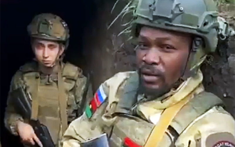 uk intel russia likely expanding recruitment across global south sustain war ukraine african mercenary ranks russian army somewhere screenshot telegram/dambiev african-mercenary