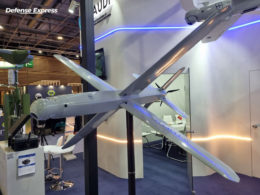 Ukrainian Bulava/Mace loitering munition at the Eurosatory 2024.